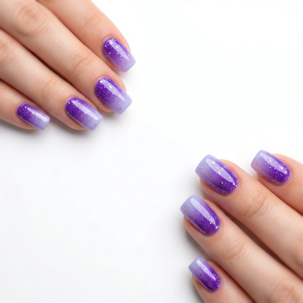 Violet Shimmer Nail Set
