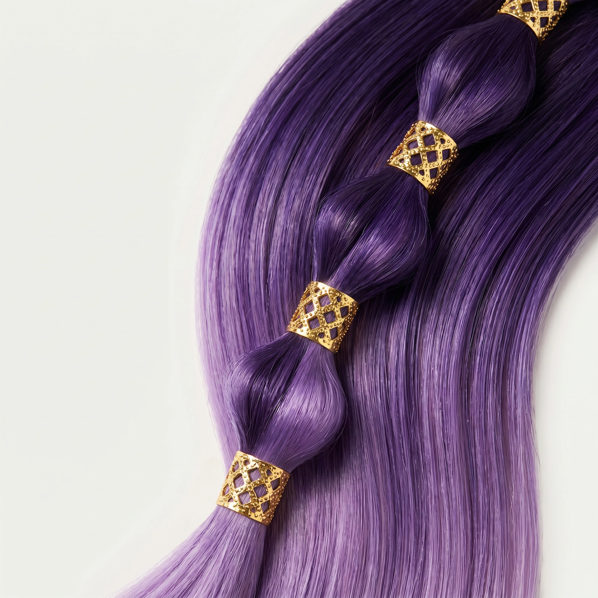 Gold Hollow Braid Rings - photo 2