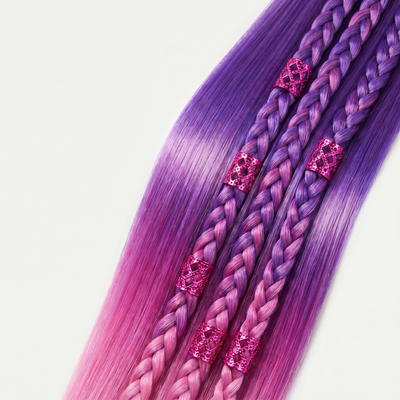 Pink Hollow Braid Rings - photo 2