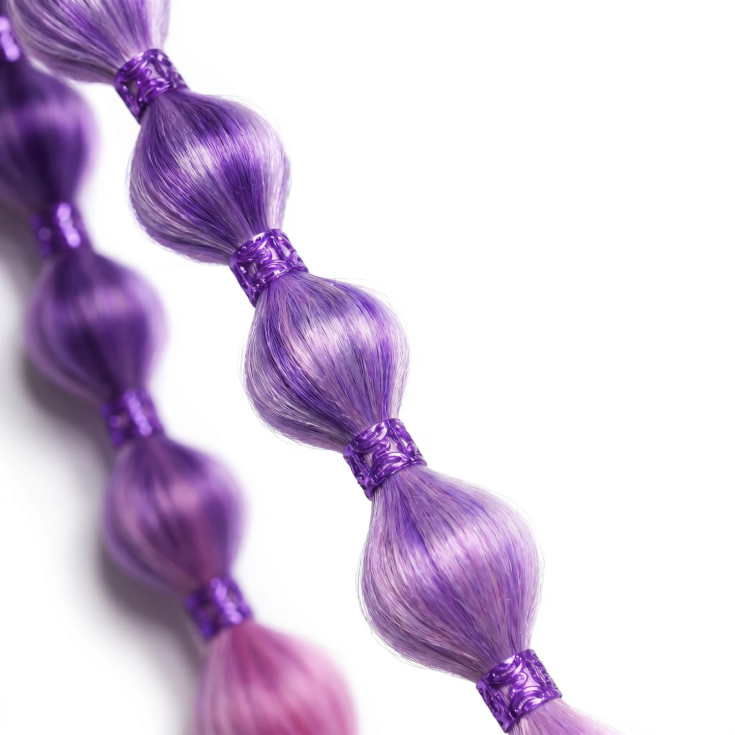 Purple Wavy Hair Ring