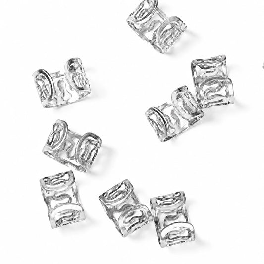 Silver Wavy Hair Ring